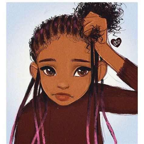 braided hair cartoon|black cartoon character with braids.